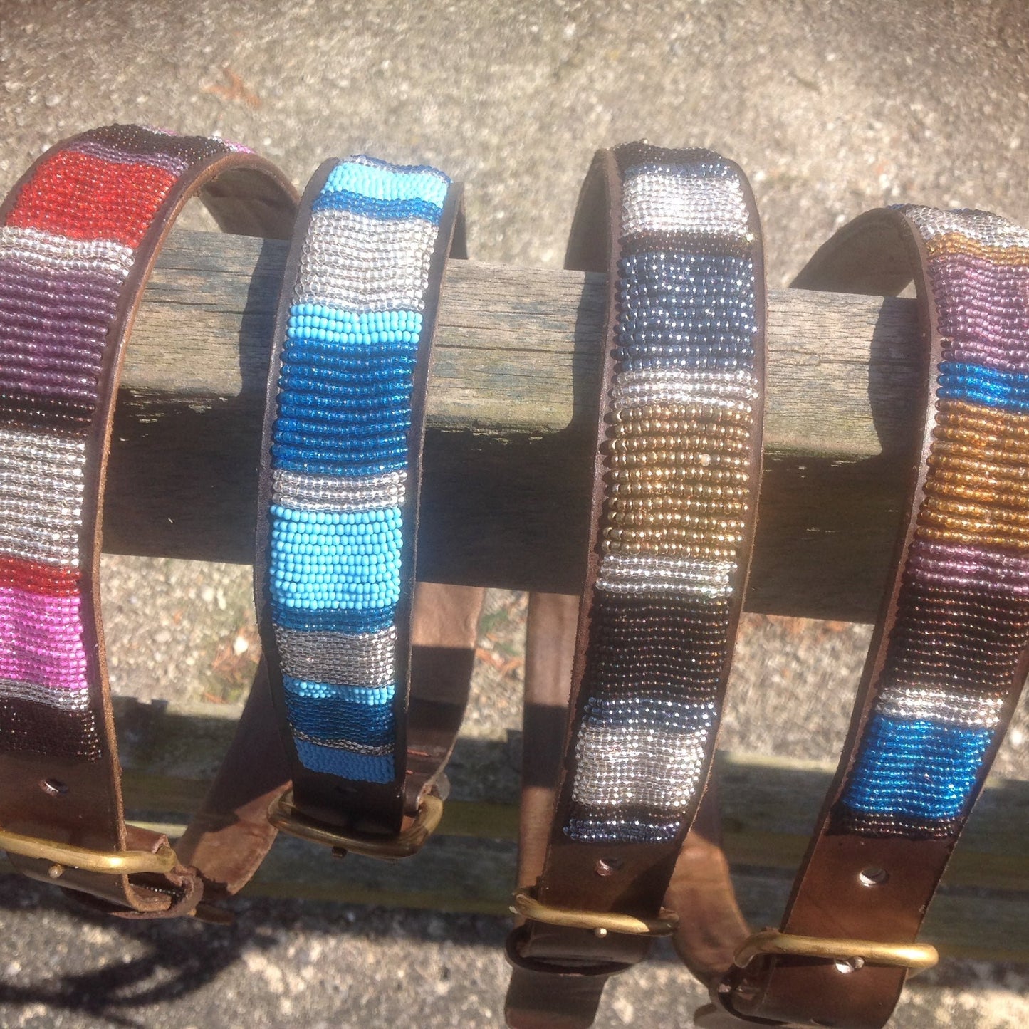 Bespoke Beaded Leather Belts