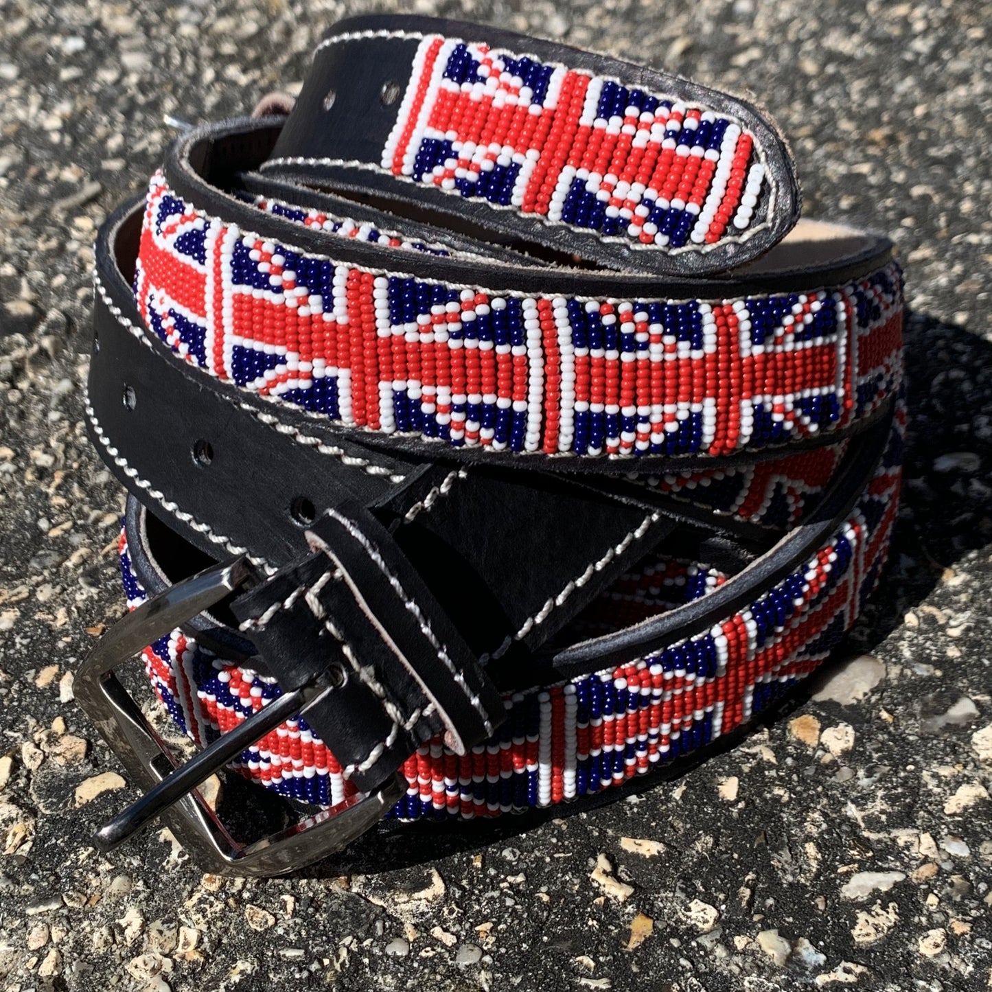 Bespoke Beaded Leather Belts