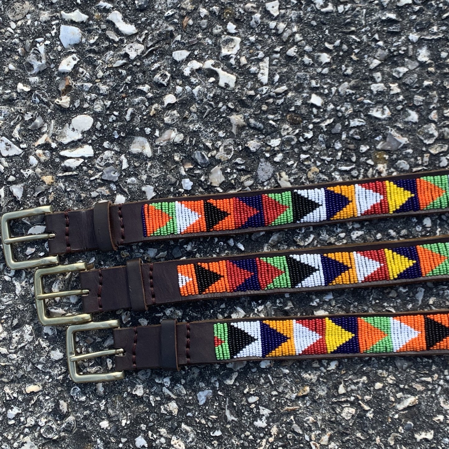 Bespoke Beaded Leather Belts