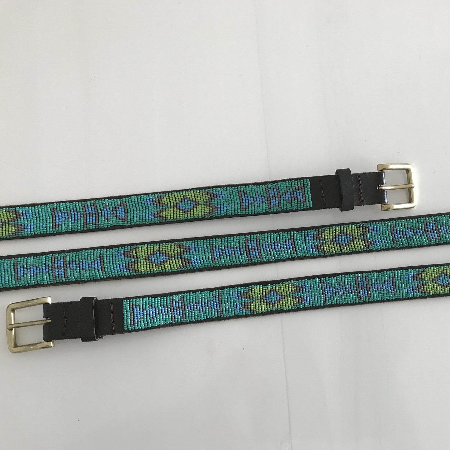 Bespoke Beaded Leather Belts
