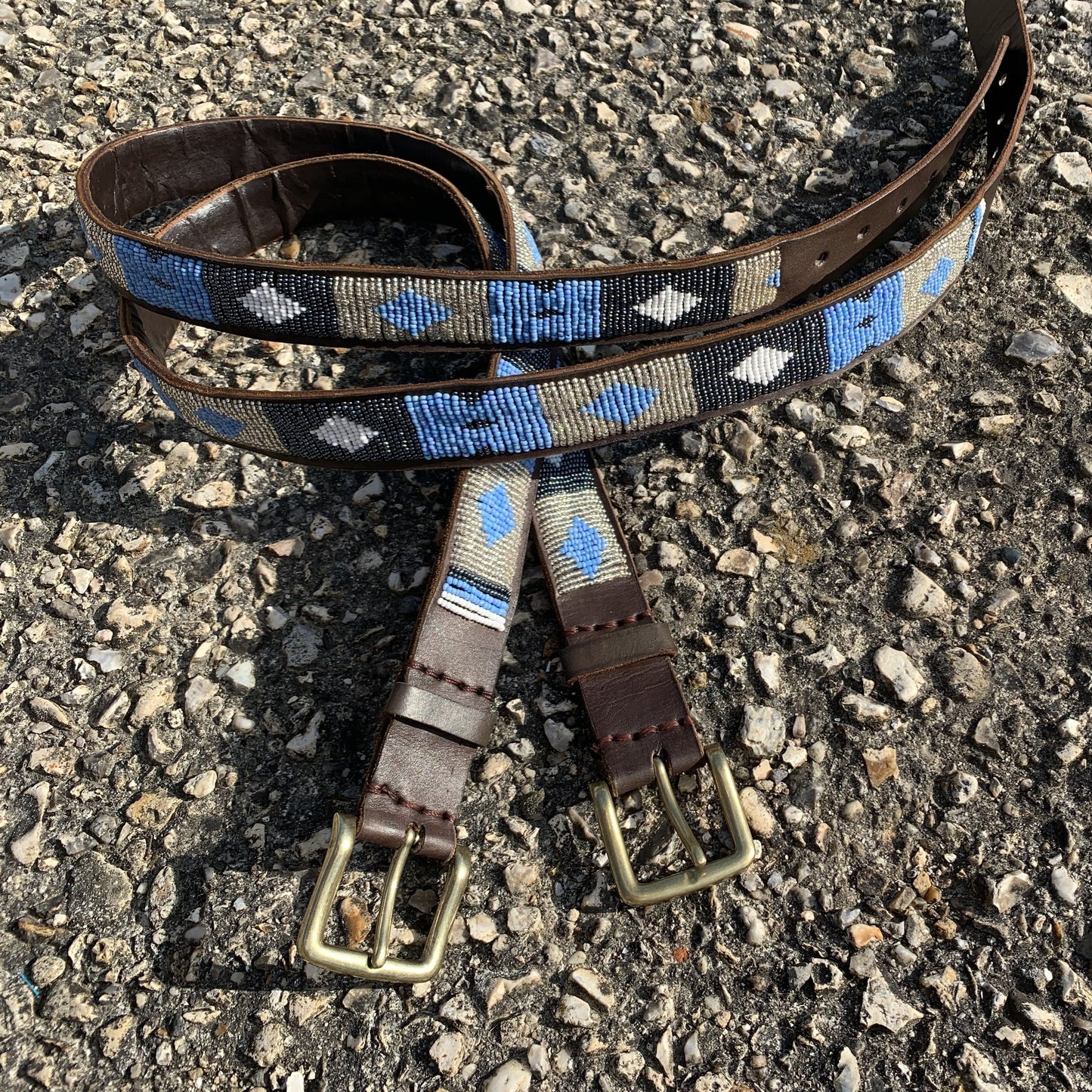 Bespoke Beaded Leather Belts