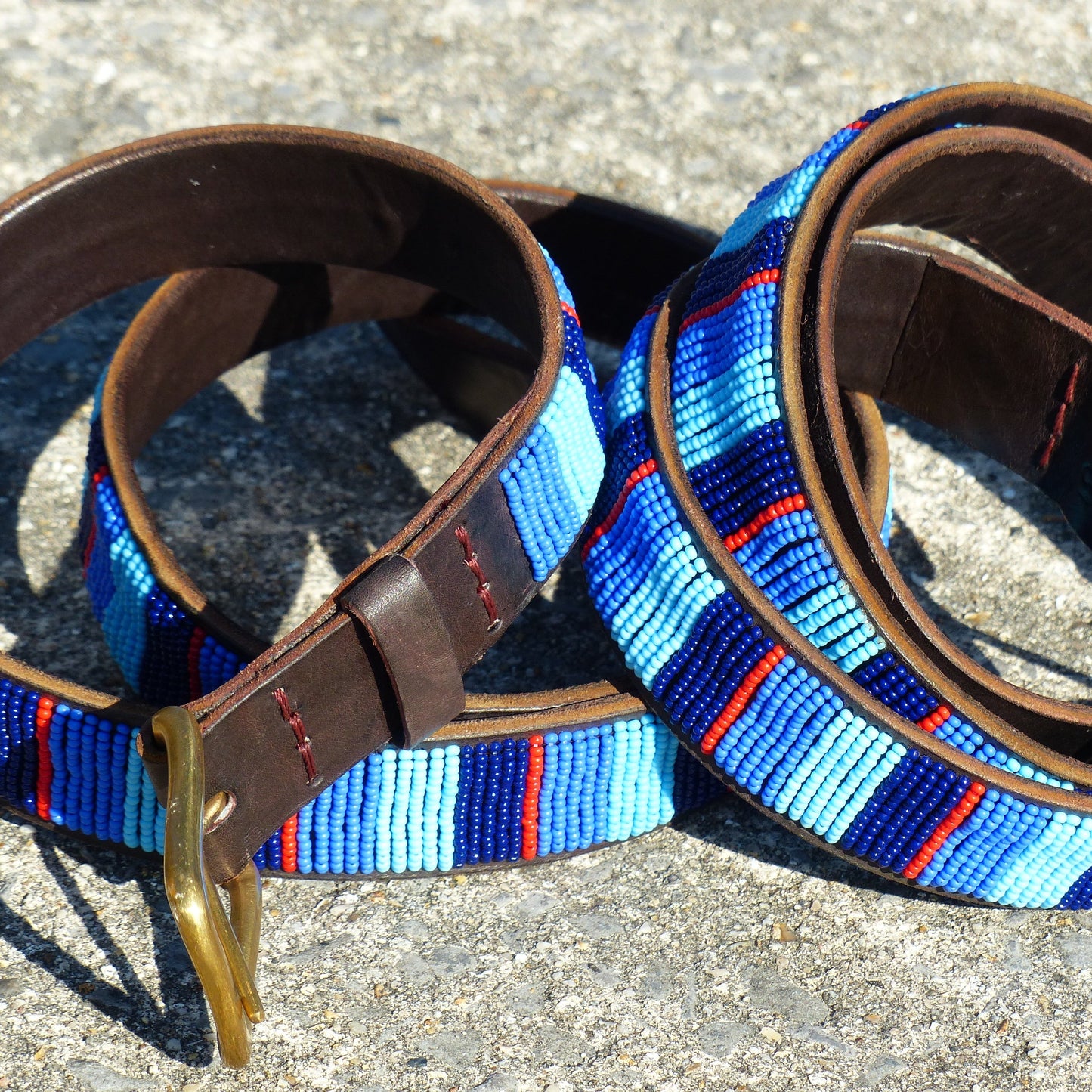 Bespoke Beaded Leather Belts