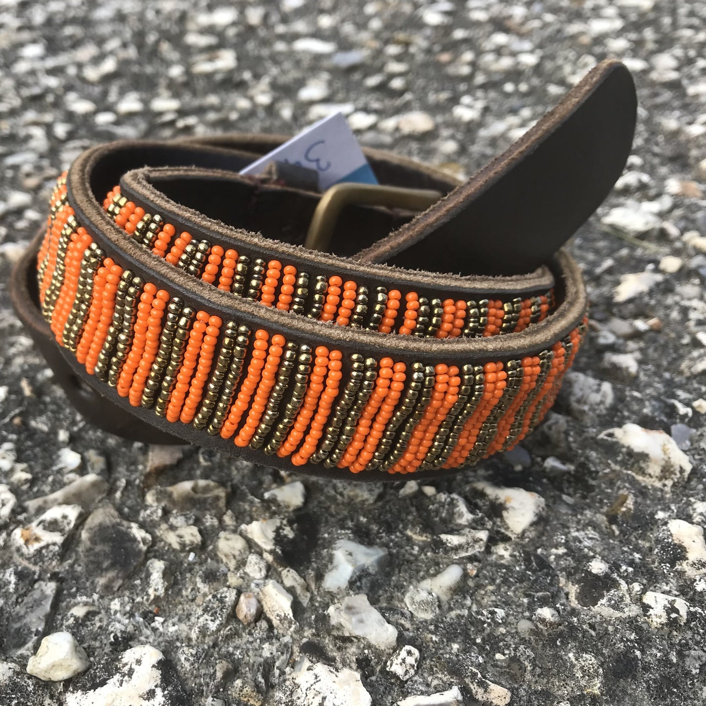 Bespoke Beaded Leather Belts