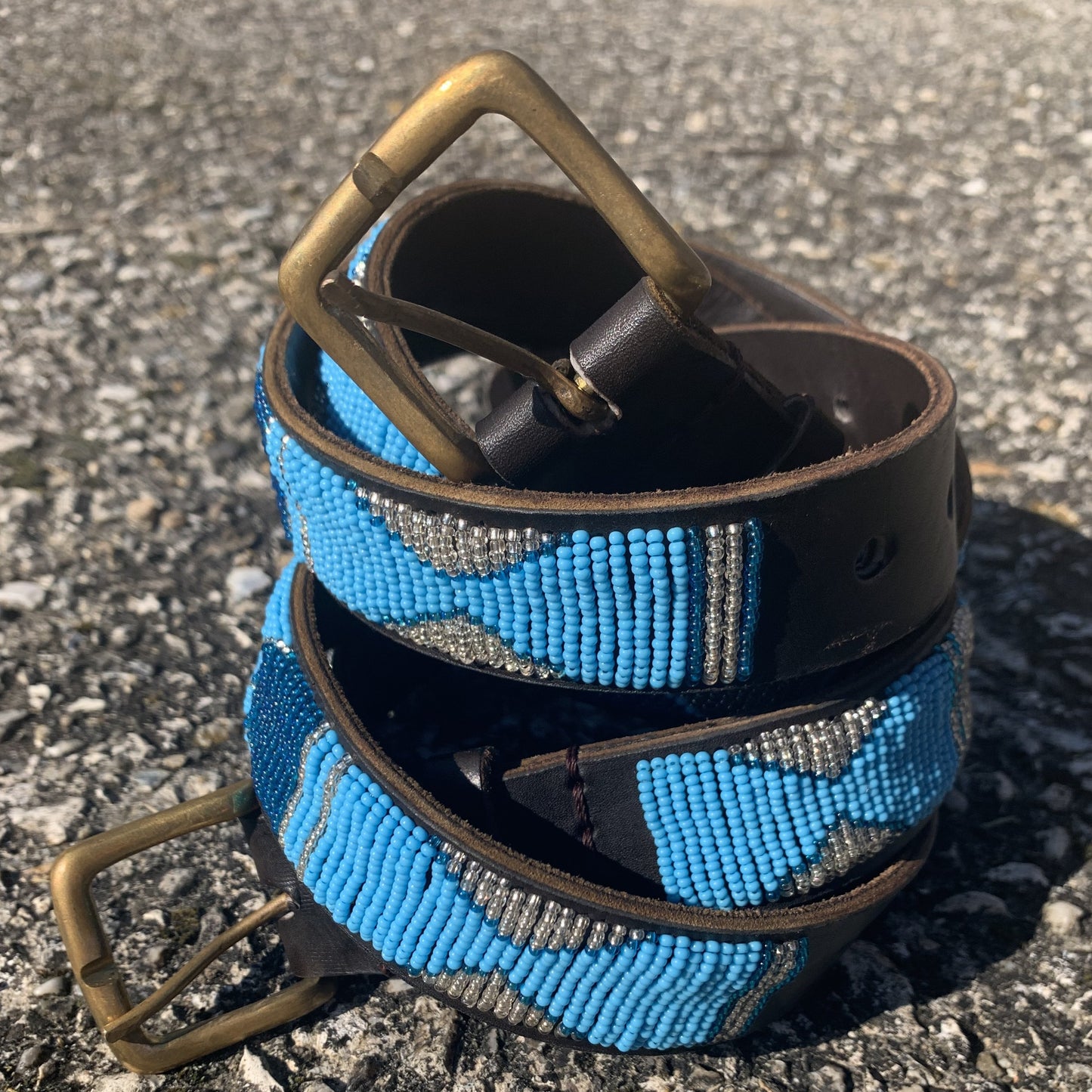 Bespoke Beaded Leather Belts