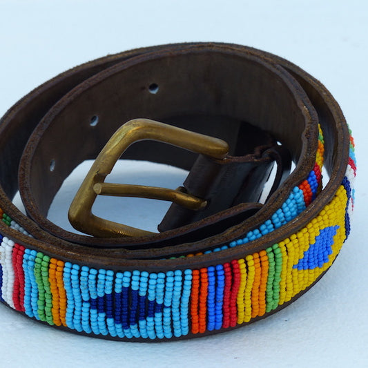 Bespoke Beaded Leather Belts